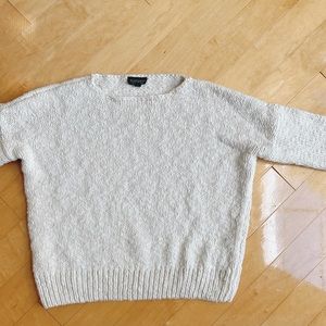 Chunky cream knit cropped sweater